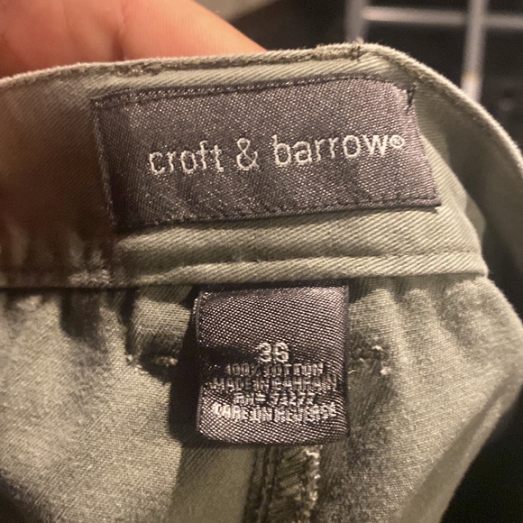 Croft and barrow men’s 36 gray detailed cargo shorts heavy cotton - Picture 3 of 4